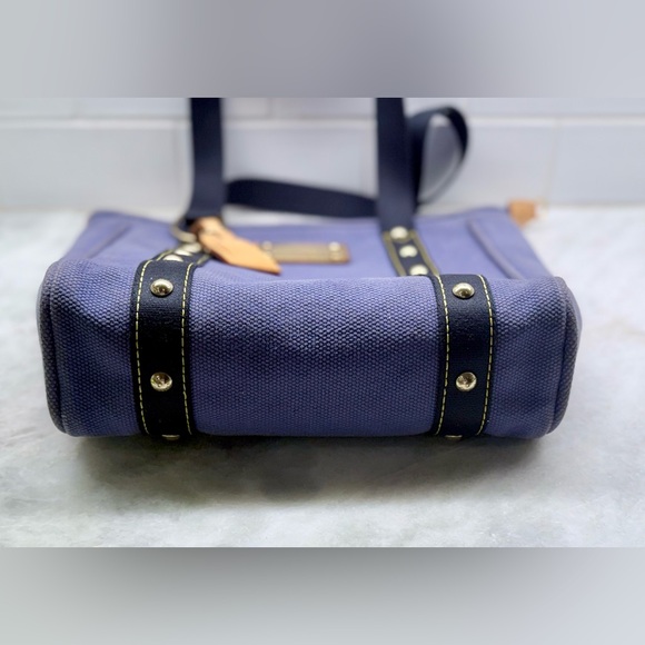 LOUIS VUITTON Y2K Vintage 2006 Blue Canvas Antigua Cabas - Picture 4 of 16